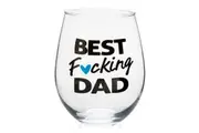 Best F*cking Dad Stemless Wine Glass