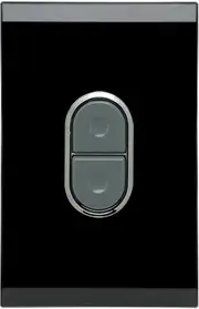 Clipsal Saturn Push Button Cooker Switch 45A Single Pole Espresso Black