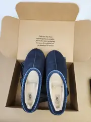 ​UGG Tasman Slippers Men's Size 18 True Navy Blue Wool and Suede