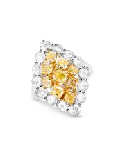 Bloomingdale's Fine Collection 18K Gold Yellow Diamond Halo Ring, 4.4 ct. t. w.