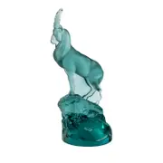 Lalique Persepolis Blue Crystal Ibex Sculpture