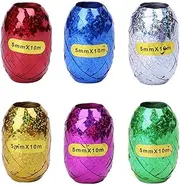 PEPLAYTAL 12 Pcs Holographic Curling Ribbons for Present Wrapping Crafts Balloon Ribbons for Weddings Parties DIY Projects Vibrant Colors Each
