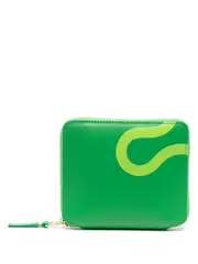 [COMME des GARCONS WALLET] 紅寶石眼睛綠色全拉鍊錢包