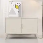 Artiss Metal Buffet Sideboard Cabinet - Storage Locker with Shelf, White