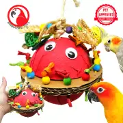 Bonka Bird Toys Shred World Bird Toy Medium Chew Forage Parrot Cage Toy Conure