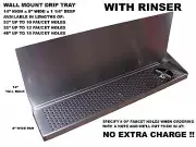 Draft Beer Tower Wall Mt Drip Tray 30" L With RINSER & S.S. Grill DTWM30SS-8-R