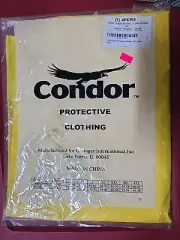 Condor 4Pcl3 Rain Bib Overall,Yellow,4Xl