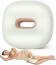 Knee Pillow for Side Sleepers, Memory Foam Leg Pillow for Side Sleeping, Between Legs Pillow for Back Hip Pain, Spine Aligning, Sciatica, Pregnancy-Under Knee Pillow with Ice Silk Cover and Strap