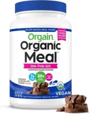 Orgain Organic Meal, Vegan Meal Replacement Protein Powder, Creamy Chocolate Fud