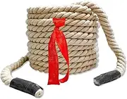 Tug of War Rope for Kids and Adults, 20 FT Natural Twisted Cotton Rope, Outdoor Yard Lawn Games Perfect for Carnival Team Building Activities, Field Day Family Reunion Birthday Party Game,