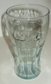 COCA COLA COKE SODA GEORGIA GREEN TUMBLER CONTOUR GLASS INDIANA GLASS 1998