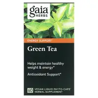 在飛比找iHerb優惠-[iHerb] Gaia Herbs 綠茶，60 粒全素液體