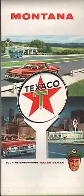1962 Texaco Road Map: Montana NOS