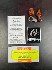Oster Clippers Classic 76 tune up Drive Lever, Link ,gear, Carbon Brush Set