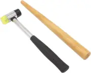 Jewelers Rubber Hammer Mallet with Wood Ring Mandrel Sizer Sizing