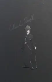 Charlie Chaplin Original Dimensional Portrait signed by artist Thel Arthur