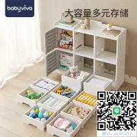 在飛比找露天拍賣優惠-收納櫃兒童玩具收納架落地多層家用寶寶置物玩具架簡易分類整理箱