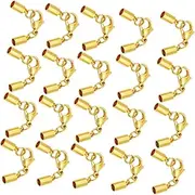AKOOSY 20PCS Golden Stainless Steel Jewelry Fastener Multi Purpose Lobster Clasp Buckle for Necklace and Bracelet Making Hole Durable and Easy to Use