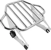 Rear Luggage Rack Motorcycle Rack Fit for Touring Electra Glide Road Glide Street Glide CVO Road King 2009-2024 Racks Motorbikes(Chrome)