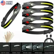 Super Bright LED Headlamp Rechargeable Sensor Head Light Flashlight Torch Lamp