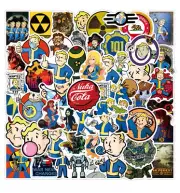 50pcs Fallout Game Cool Fun Sticker Graffiti Diy Skateboard Fridge Guitar Travel