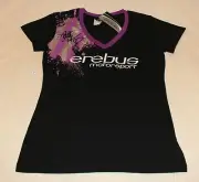 Erebus Motorsport V8 Ladies Betty Bling Black Purple Printed T Shirt Size 10 New