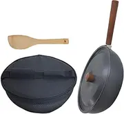 ibasenice 1 Set Outdoor Portable Cooking Pan Detachable Frying Pan for Camping Hiking and Picnics Even Heat Distribution with Beech Handle for Outdoor Cooking Enthusiasts