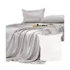100% Mulberry Silk Sheet Set 23 Momme, Grade 6A+ Silk Sheets 4pcs Set with Ki...