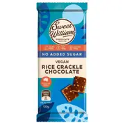 Sweet William Chocolate Bar Rice Crackle 100g (Pack of 12)