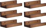 6x Rustic Wood Record Rack Solid Oak Wall Mount Shelf For Vinyl Record Display Music Lovers Home Decor Vinyl Holder Wall