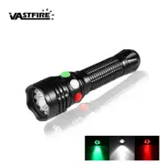 red green white color led light USB rechargeable Hunting flashlight Torch +18650