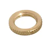 B&P Lamp 1/8F Knurled Brass Locknut