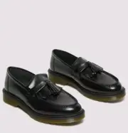 BNIB Dr. Martens Adrian Smooth Leather Tassel Loafers Shoes Black Sz 9 Womens