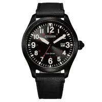 在飛比找momo購物網優惠-【CITIZEN 星辰】GENTS光動能時尚腕錶-黑42mm