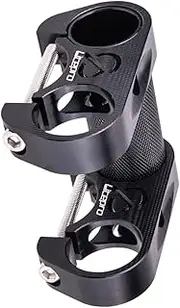 1 Set Ultralight Folding Bike Double Stem Riser Handlebar Stem for Easy Installation and Use Black Bicycle Accessory for Enhanced Riding Experience