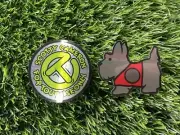 SCOTTY CAMERON Stickers Set of 2 Circle T Lime Color Dog Putter
