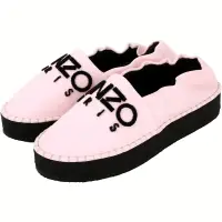 在飛比找Yahoo奇摩購物中心優惠-KENZO Kosy 字母LOGO毛絨襯裡厚底鞋(粉色)