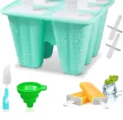 4 Mold Popsicle Maker Silicone Mold Tray Healthy Frozen Yogurt Ice Treats