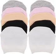 Healeved 5 Pairs Half Socks Ladies Socks Toe Topper Liner Socks Liner Half Feet Socks Peep Toe Socks Hidden Socks Toe Liner Socks Metatarsal Pads Socks Invisible Boat Socks Toe Socks Women