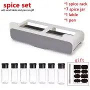 Wall-Mounted Self-Adhesive Spice Rack for Kitchen Organization