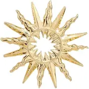[BELUCKIN] Gold Sun Brooch Pin Vintage Round Sun flower Broach for Shirt Decorations Wedding Bouquets Jewelry