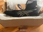 ASICS Wrestling Shoes 1083A001 Black x black gold edge Successor to ASICS EX-EO