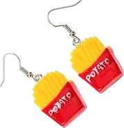 [LIFKOME] French Fries Resin Earrings Fashion Jewelry Earrings Poorn Cartoon Ear Studs Mini Food Hook Enamel Drop Jewelry Earrings Hand Decor Plastic
