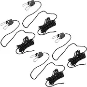 HANABASS 4pcs Outdoor Camping Bungee Cords with Carabiner Hooks Adjustable Tension Guy Line Adjusters Durable Multi Use Tent Elastic Rope for Tarps and Windproof Applications