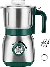 Electric Grinder for Kitchen 600ml, 500W Stainless Steel Wet & Dry Grain Grinder with 3-Speed Adjustable, Portable Detachable Powder Grinder for Whole Grains & Chinese Herbs