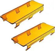Mellisso 2X 8 Inch Curved LED Work Light Bar Lens Cover ATV UTV Offroad 4WD Amber