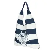 Disney Donald Duck Canvas Shopper Women's Striped Shopping Bag White/Blue