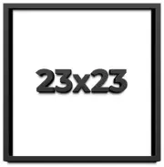 23x23 Shadow Box Frame Black | 2 Inches Deep Real Wood Contemporary Shadowbox Di