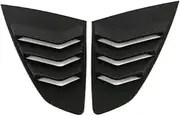 Auto Rear Window Blinds Side Tuyere Louvers Vent Window Decor Cover Trim Exterior Accessories Compatible For Volkswagen Arteon 2018-2024(Black)