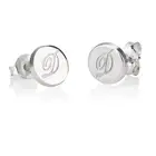 Initial Stud Earrings - Silver 925 Personalized Engraved Letter - oNecklace ®